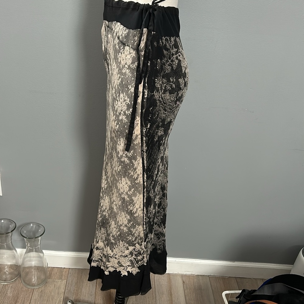 Silk JAGODA KURSA Hand Painted Maxi Soft Skirt size M, Made in France - Picture 16 of 16